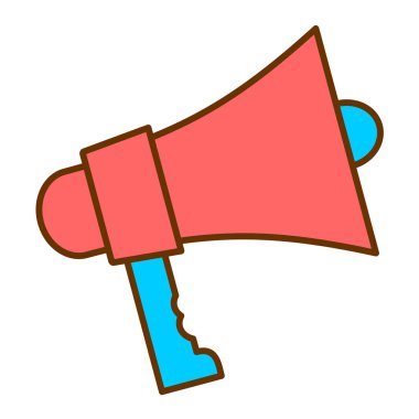 Megafon ikonu vektör illüstrasyonu