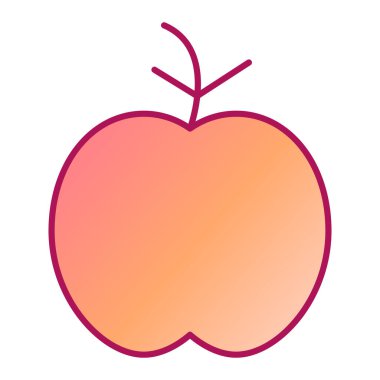 elma meyve ikonu vektör illüstrasyon tasarımı