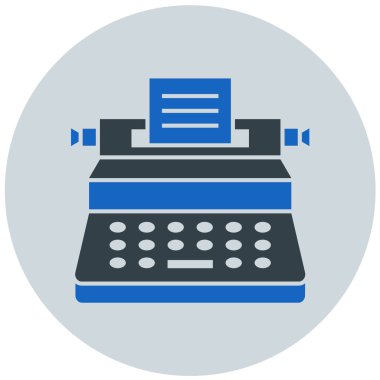 Daktilo. Web simgesi basit tasarım