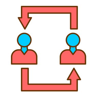 İş ve finans simgesinin vektör illüstrasyonu