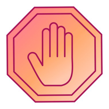 Dur işareti simgesi. vektör illüstrasyonu