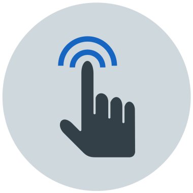 Dokundum. Web simgesi basit illüstrasyon