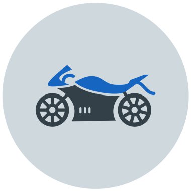Motorsiklet. Web simgesi basit illüstrasyon