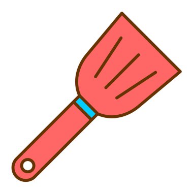 boya fırçası ikonu. beyaz arkaplanda spatula vektör çizimi