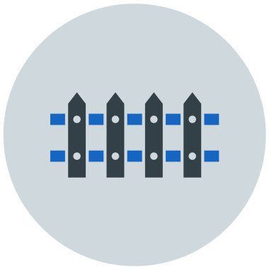 Çit. Web simgesi basit illüstrasyon