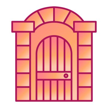 castrle modern simge vektör illüstrasyonu 