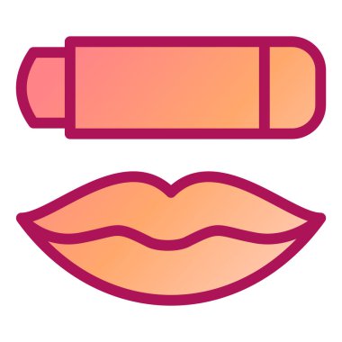 Dudaklar. Web simgesi basit illüstrasyon