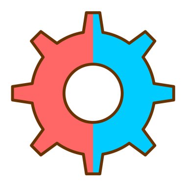 dişli simgesi vektör illüstrasyonu