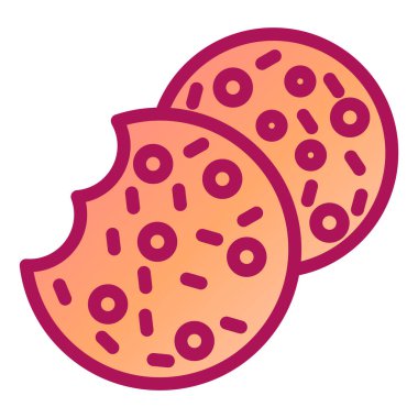 Kurabiye. Web simgesi basit tasarım