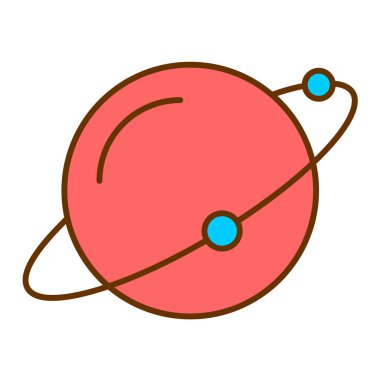 Gezegen. Web simgesi basit illüstrasyon