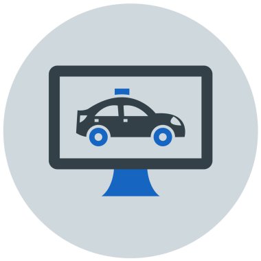 - Araba. Web simgesi basit illüstrasyon