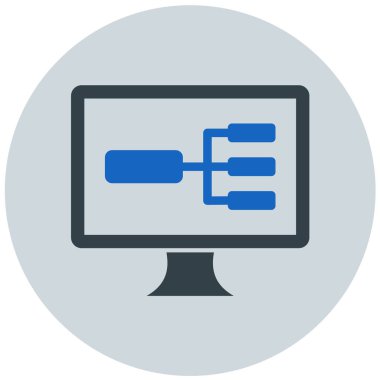 Kodlama. Web simgesi basit illüstrasyon