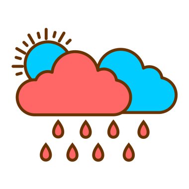 hava bulutları simge vektör illüstrasyon tasarımı