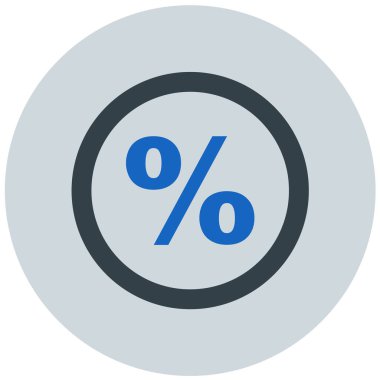 - Yüzde. Web simgesi basit illüstrasyon