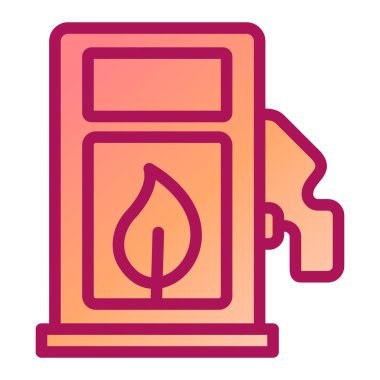 Benzin istasyonu ikon vektörü. İnce çizgi işareti. izole edilmiş sınır sembolü çizimi