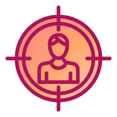 Hedef. Web simgesi basit illüstrasyon