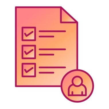 Kontrol listesi simgesi vektör illüstrasyonu