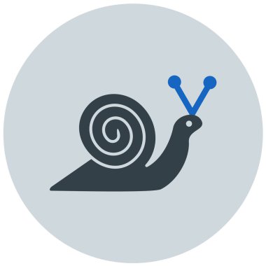 Salyangoz. Web simgesi basit illüstrasyon