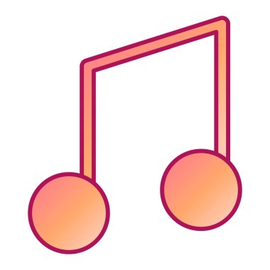 müzik notası simgesi vektör illüstrasyon grafik tasarımı