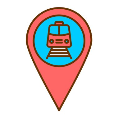 tren simgesi vektör illüstrasyonu