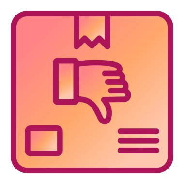 Bir kutu simgesi ile el, vektör illüstrasyonu