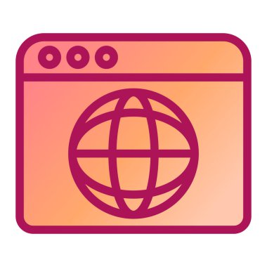 tarayıcı pencere simgesi vektör illüstrasyonu