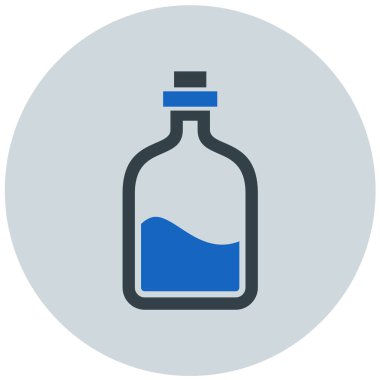 Bira şişesi. Basit resimleme