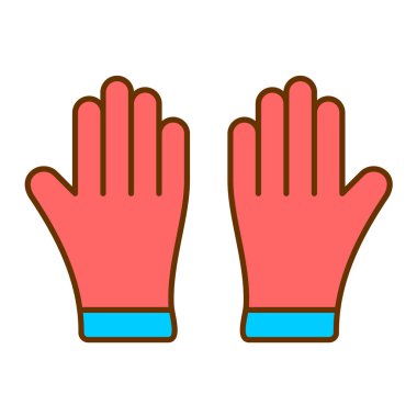Eldivenler eldiven ikon vektör çizim grafik tasarımı