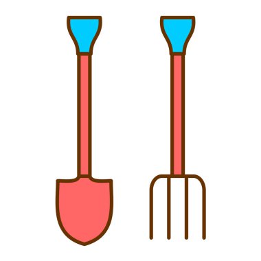 kürek simgesi vektör illüstrasyonu