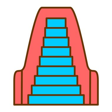 Merdiven ikonu. Merdiven vektör gösteriminin izometriği