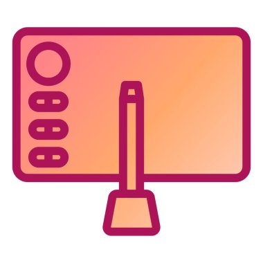 Bilgisayar simgesinin vektör illüstrasyonu