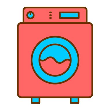 çamaşır makinesi vektör simgesi işareti.