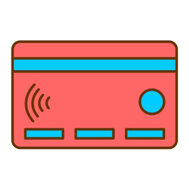 Kredi kartı ikonu vektör illüstrasyonu