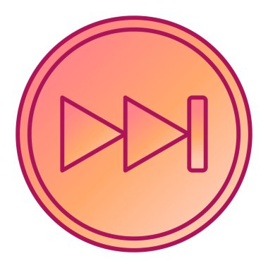 Çember vektör illüstrasyonunda video oynatıcı simgesi