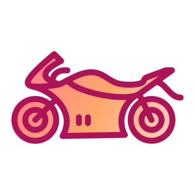 motosiklet simgesi vektör illüstrasyonu