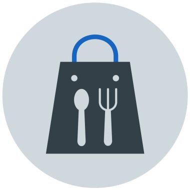 Alışveriş çantası. Basit resimleme