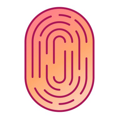 parmak izi ikonu. Asma kilit vektör sembolünün izometrik stok illüstrasyonu.