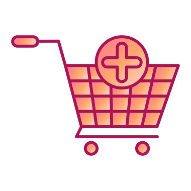 Tramvay vektör illüstrasyon tasarımlı alışveriş arabası