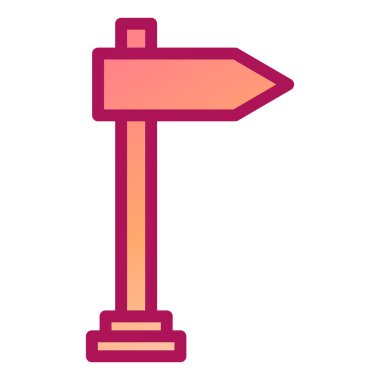 İşaret levhası Web simgesi basit illüstrasyon