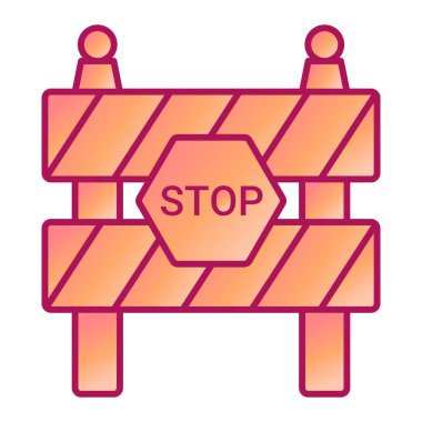 Bir işaret ile izole edilmiş bir çizgi simgesinin vektör çizimi