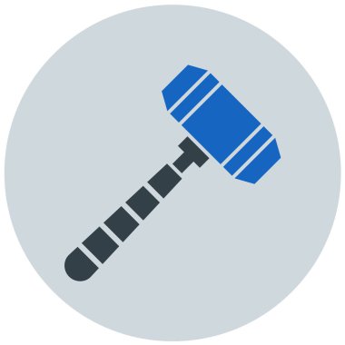 Çekiç. Web simgesi vektör illüstrasyonu