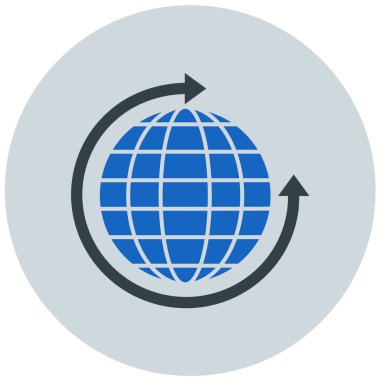 Küre. Web simgesi basit illüstrasyon