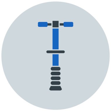 beyaz arkaplan üzerinde çizgi pogo simgesi