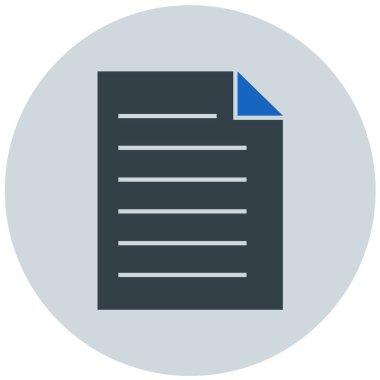 Belge. Web simgesi basit illüstrasyon