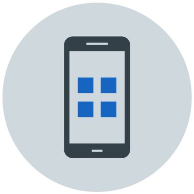 Cep telefonu. Web simgesi basit illüstrasyon