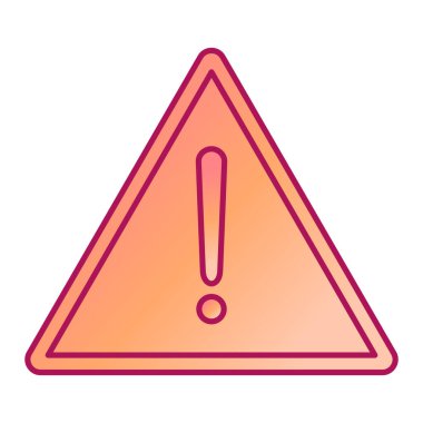 Ünlem işareti uyarı simgesi. Tehlike sembolü. Düz dizayn. vektör illüstrasyonu.