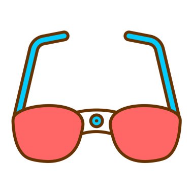 güneş gözlüğü ikonu vektör çizimi tasarımı