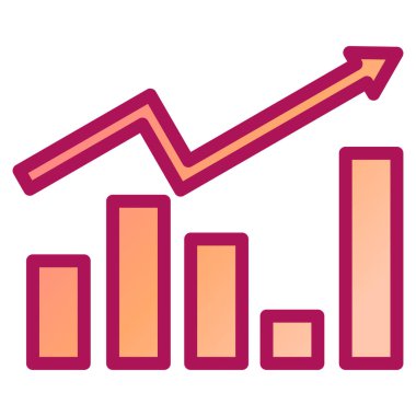 çubuk çizelgesi vektör illüstrasyonu