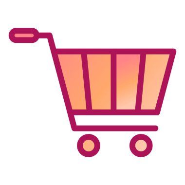 Alışveriş arabası ikon vektör illüstrasyonu