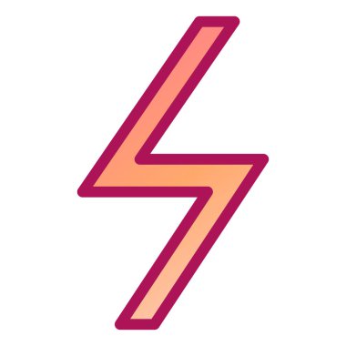 Bir gök gürültüsü simgesinin vektör çizimi